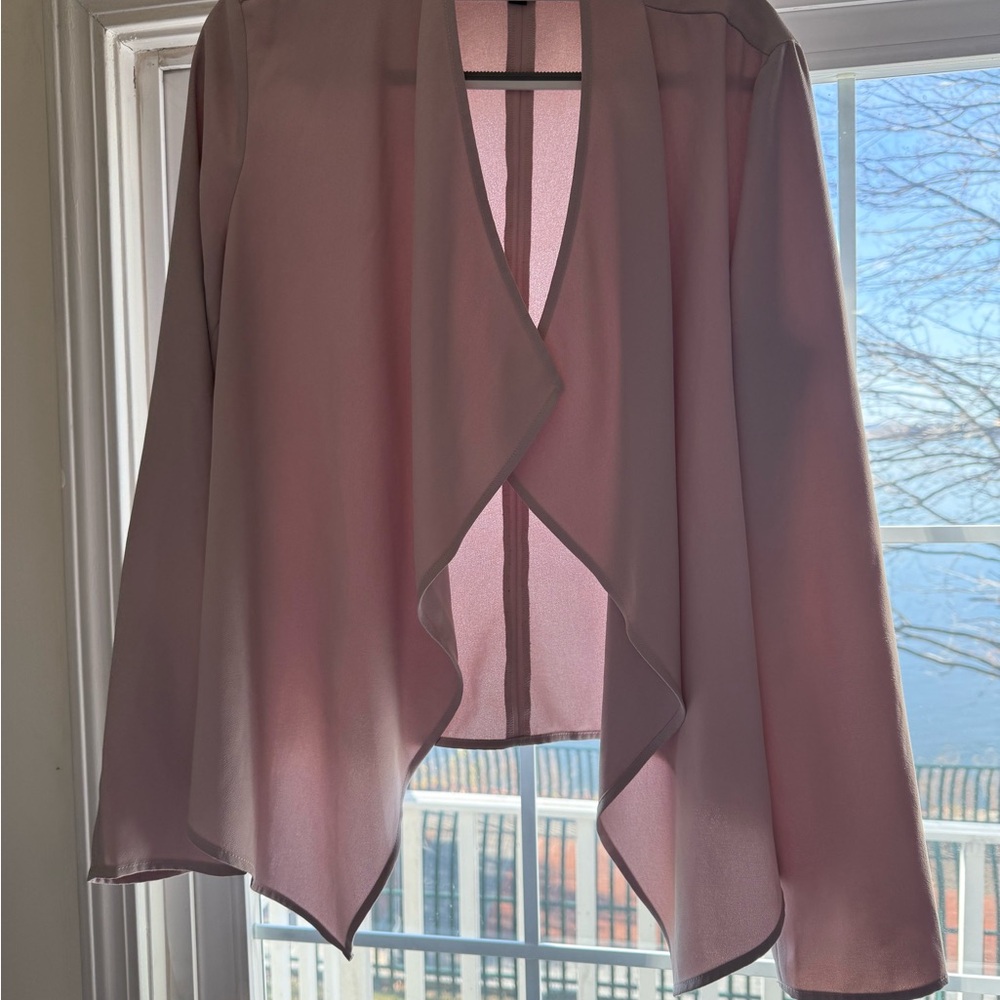 Express Pink Blazer with Waterfall Front